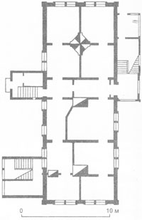 План первого этажа дома Милютиной